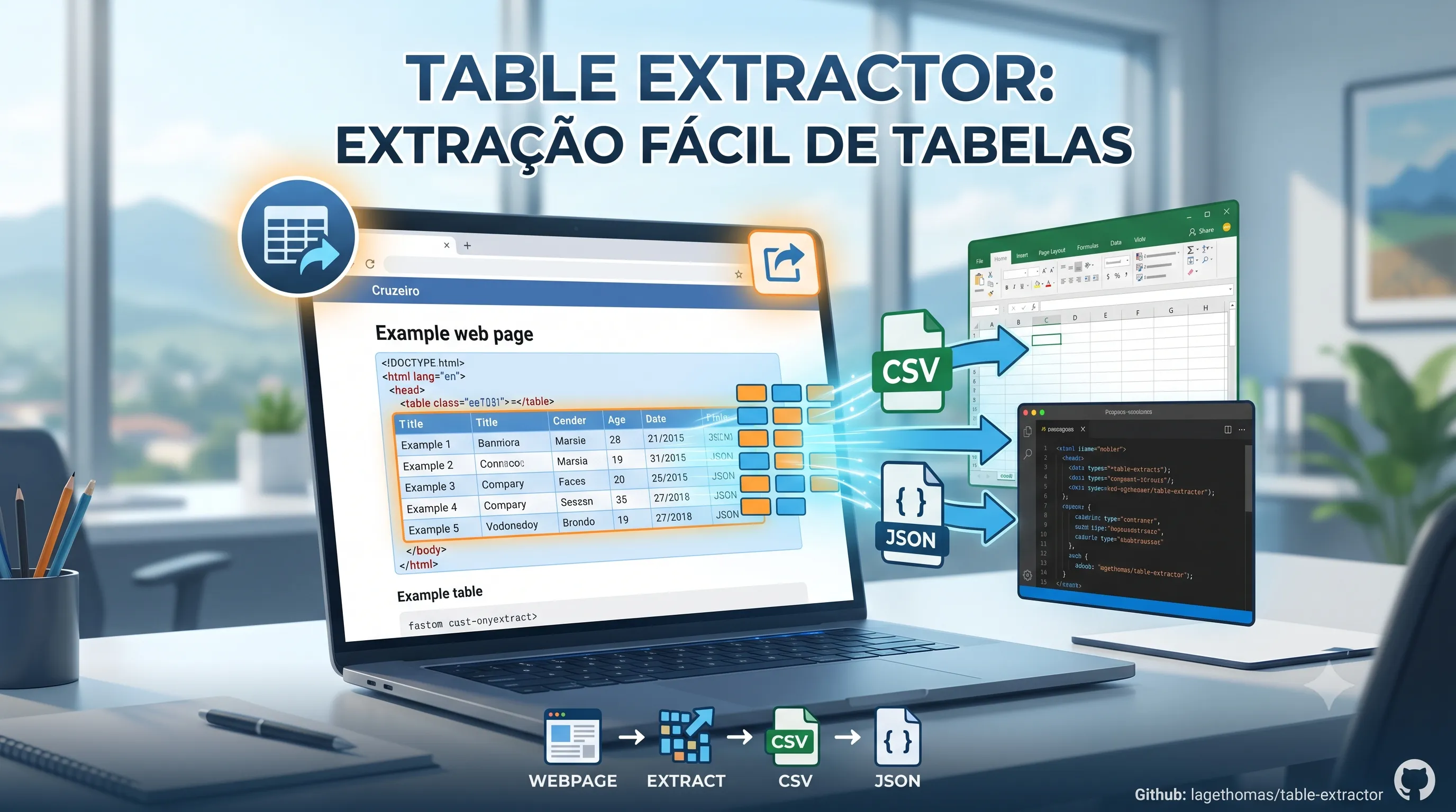 Como Extrair Tabelas de Páginas Web Facilmente com o Table Extractor
