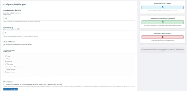 Config notifications